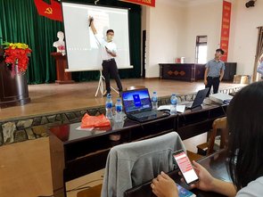 Photo of the launch of the application in Vietnam in 2018
